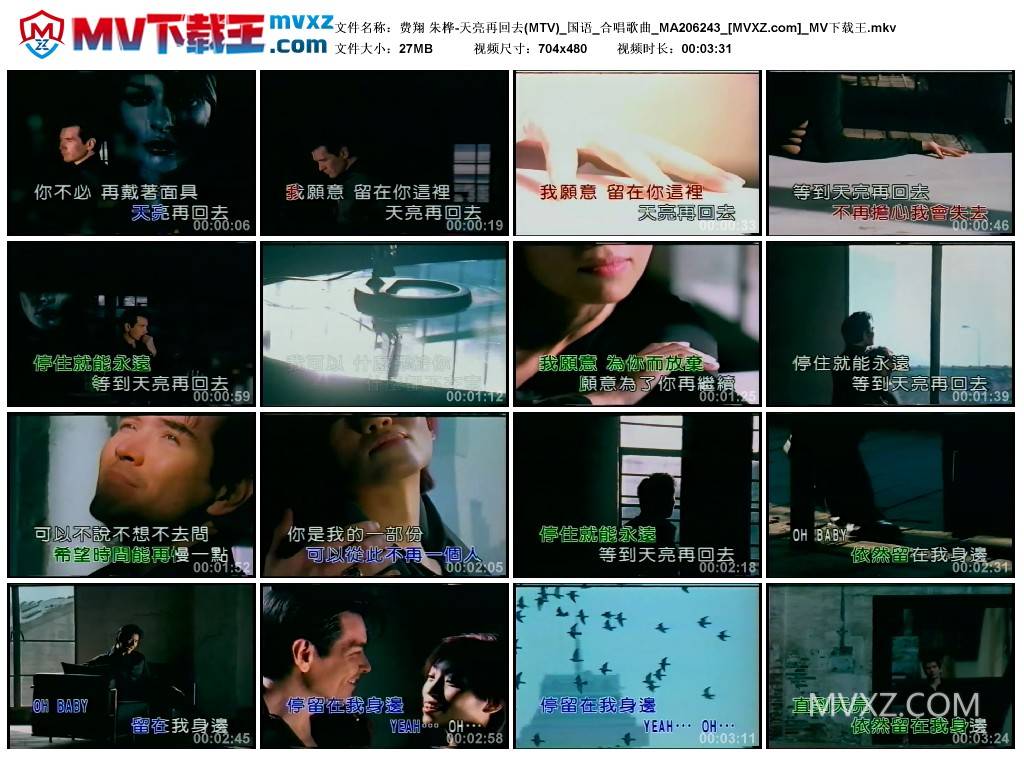 费翔 朱桦-天亮再回去(MTV)_国语_合唱歌曲_MA206243
